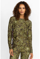 Women Active | Johnny Was Hirz Camo Ruched Long Sleeve Top Hirz