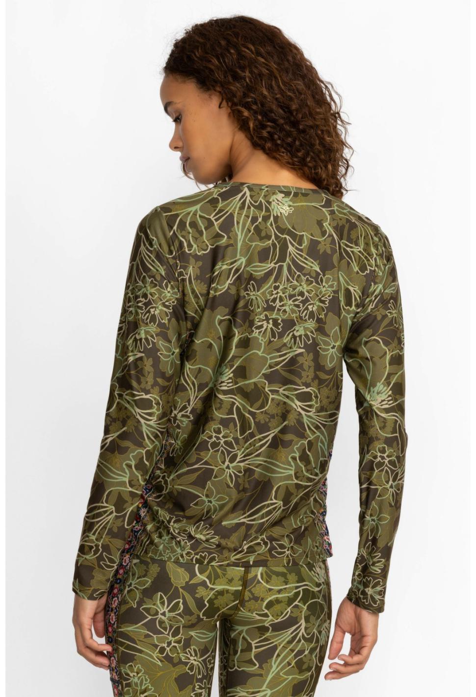 Women Active | Johnny Was Hirz Camo Ruched Long Sleeve Top Hirz