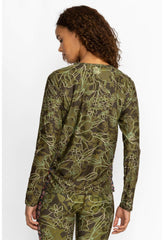 Women Active | Johnny Was Hirz Camo Ruched Long Sleeve Top Hirz