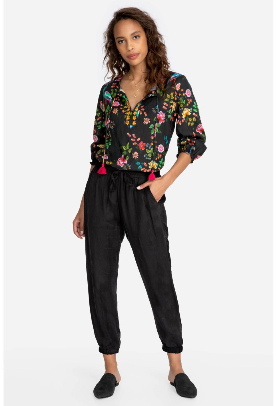 Women Bottoms | Johnny Was Alice Jogger Black