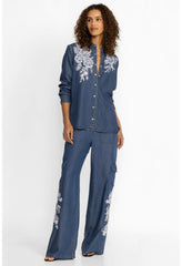 Women Bottoms | Johnny Was Alicent Denim Cargo Pant Denim