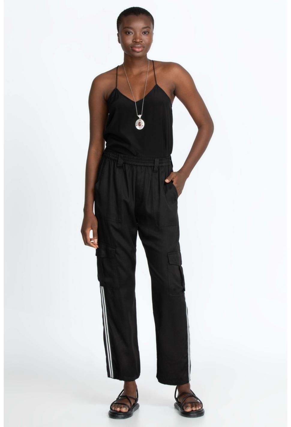 Women Bottoms | Johnny Was Cargo Pant Black