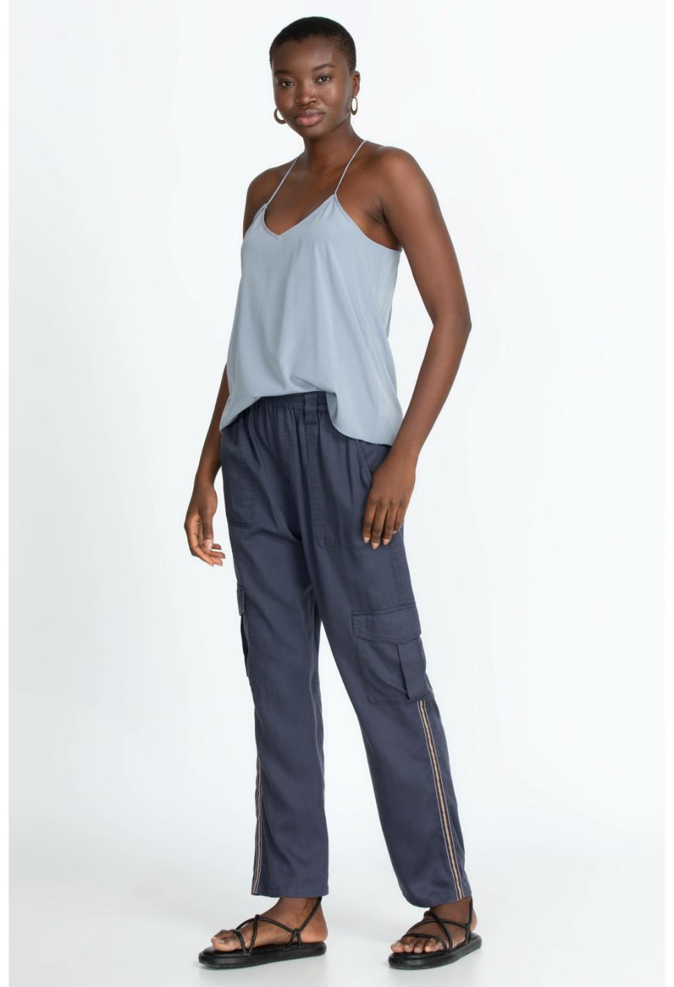 Women Bottoms | Johnny Was Cargo Pant Slate