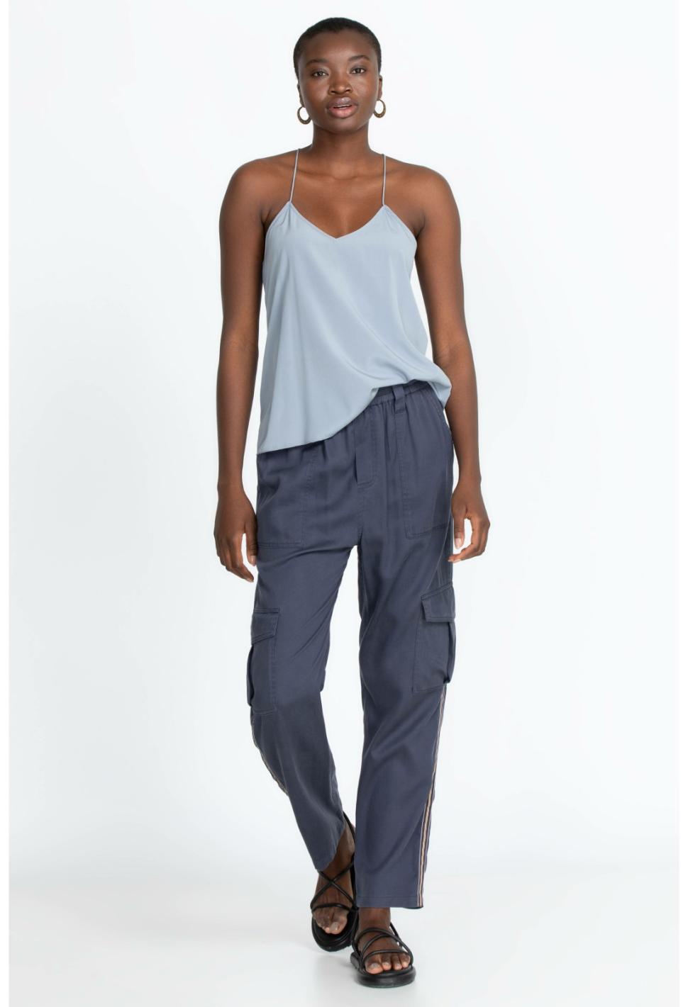 Women Bottoms | Johnny Was Cargo Pant Slate