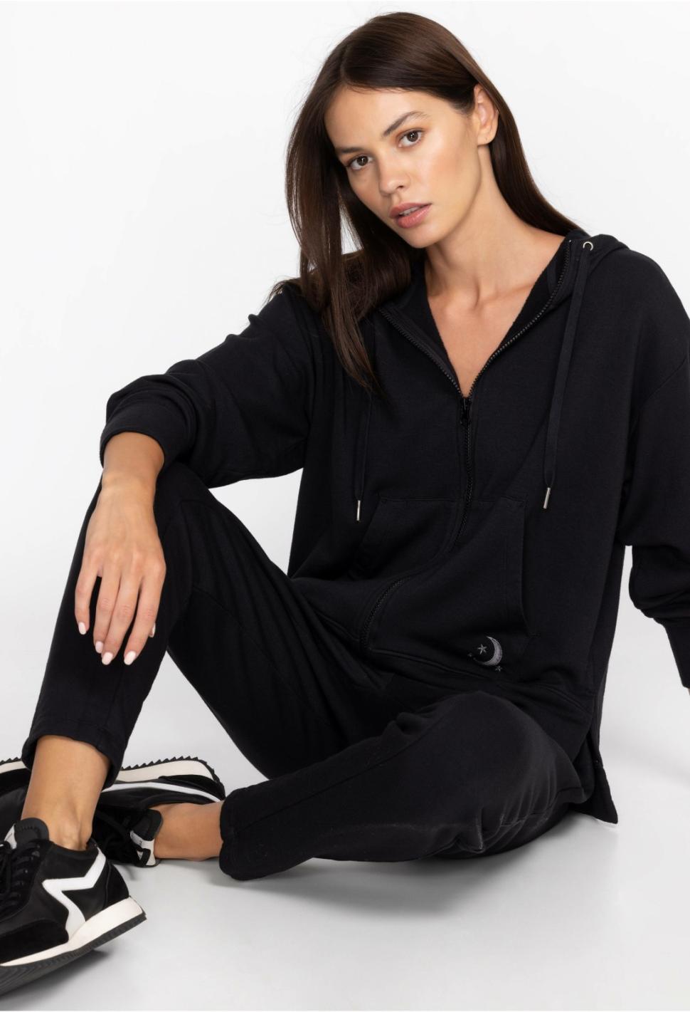 Women Bottoms | Johnny Was Fleece Pull On Pant Black Beauty
