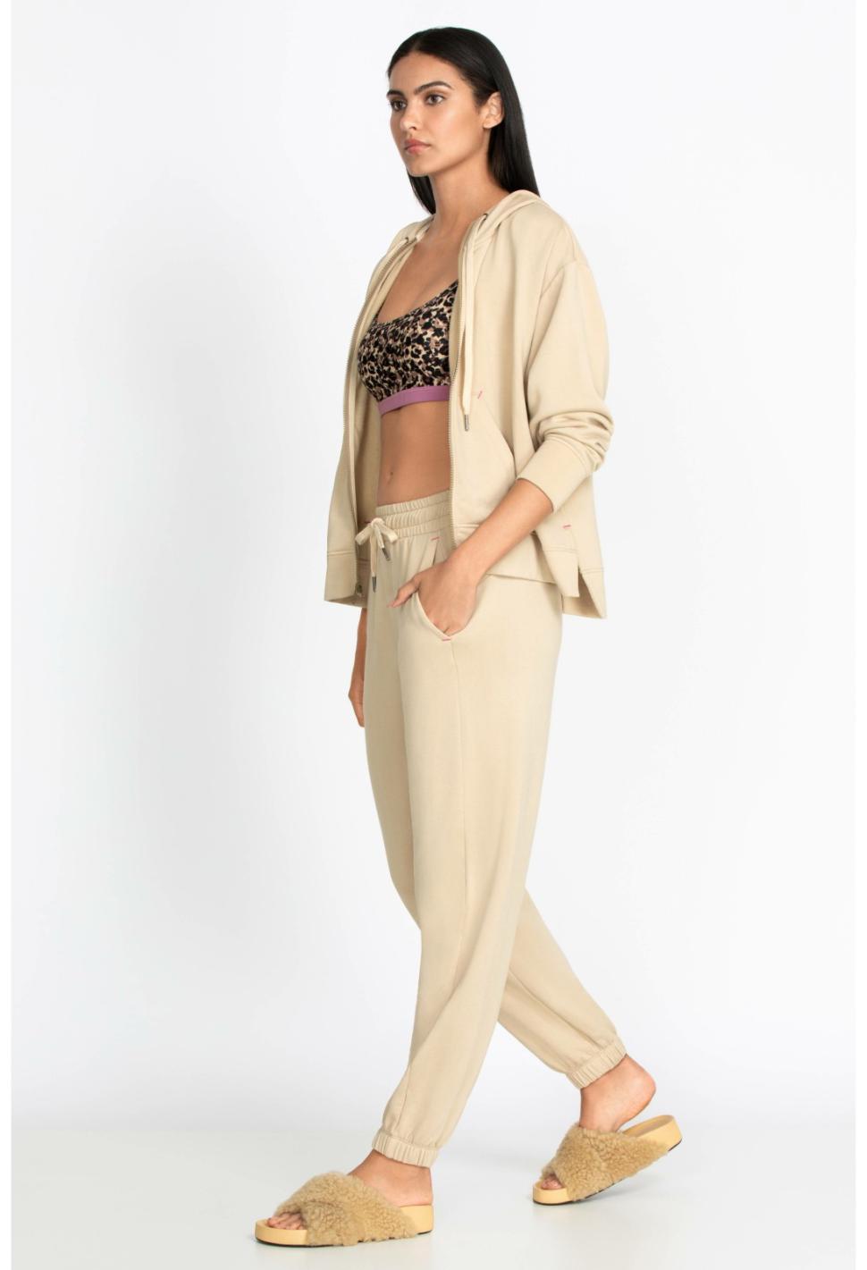 Women Bottoms | Johnny Was Forward Side Seam Jogger Irish Cream