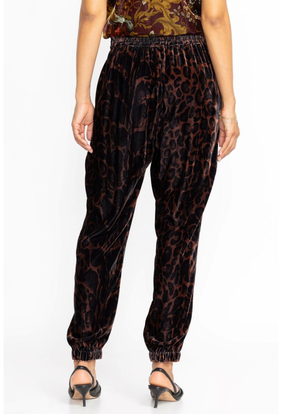 Women Bottoms | Johnny Was French Leopard Velvet Jogger French Leopard