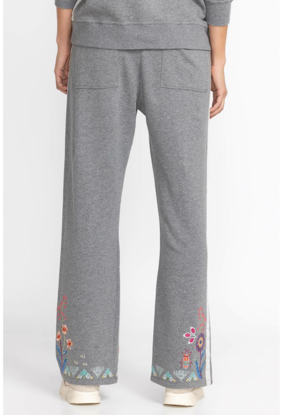 Women Bottoms | Johnny Was Griffin Wide Leg Ribbon Pant Dark Heather
