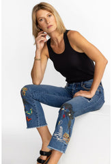 Women Bottoms | Johnny Was Heron Cropped Baby Boot Jean Vintage Aged Wash