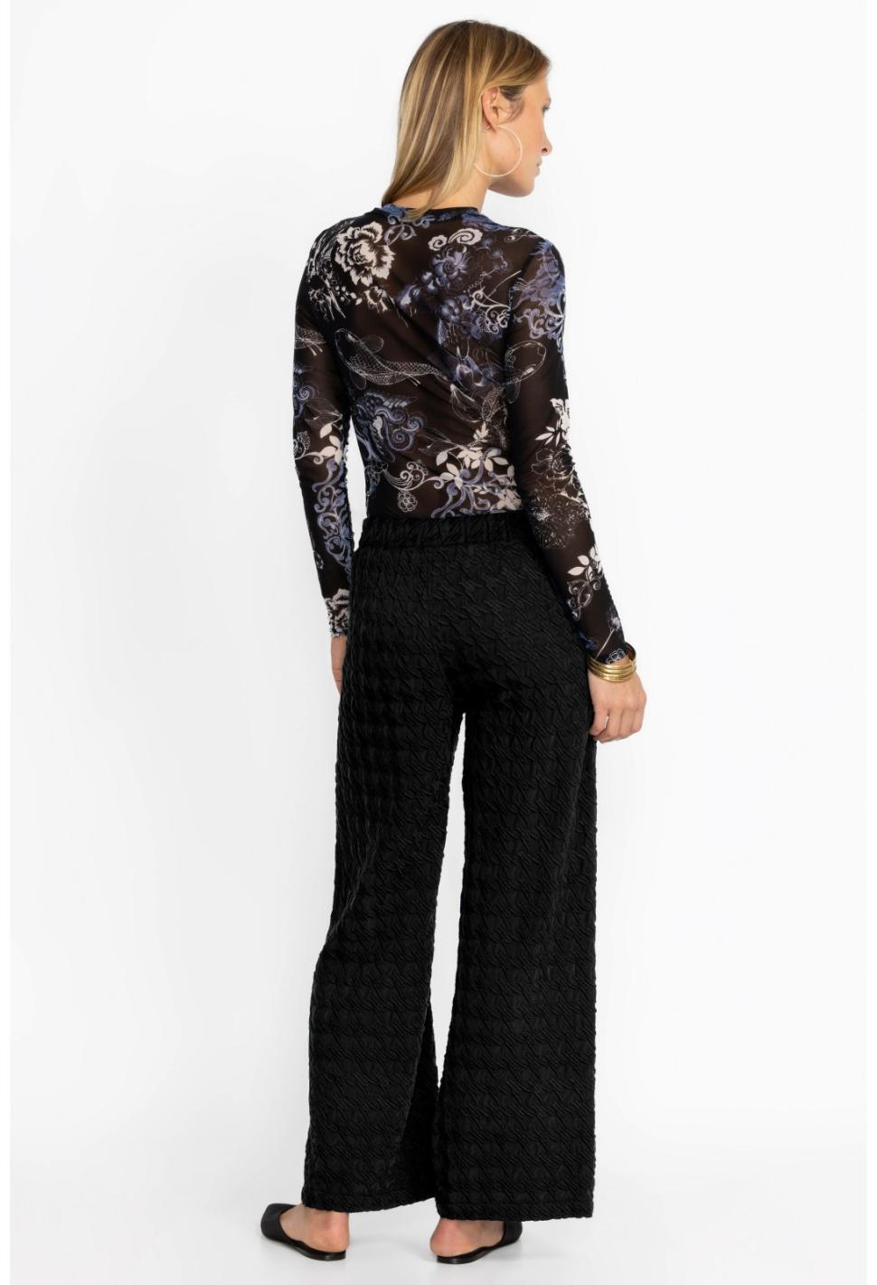 Women Bottoms | Johnny Was Hiro Houndstooth Pant Black