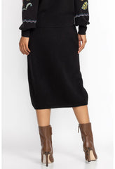 Women Bottoms | Johnny Was Isabella Sweater Skirt Black