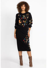 Women Bottoms | Johnny Was Isabella Sweater Skirt Black