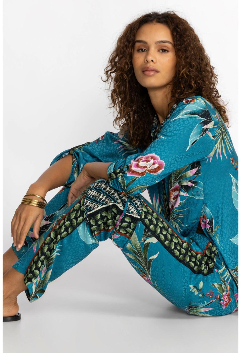 Women Bottoms | Johnny Was Lagoon Kelly Pant Lagoon