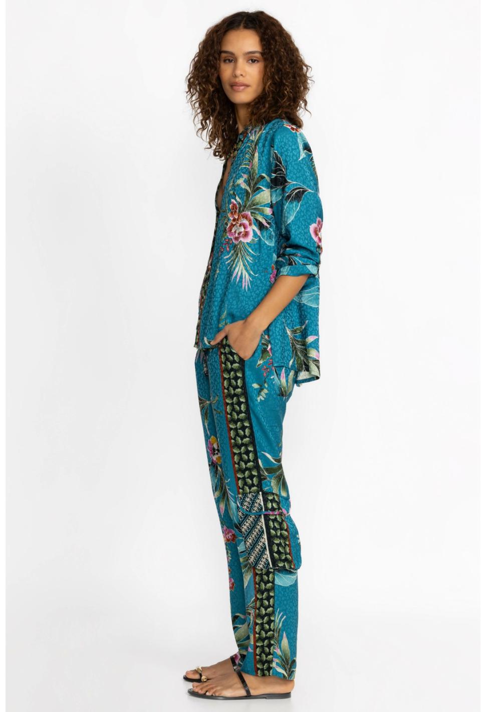 Women Bottoms | Johnny Was Lagoon Kelly Pant Lagoon