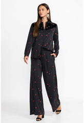 Women Bottoms | Johnny Was Maxine Seamed Wide Leg Pant Black