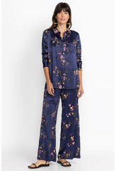 Women Bottoms | Johnny Was Misty Rayon Easy Pant Sapphire Blue