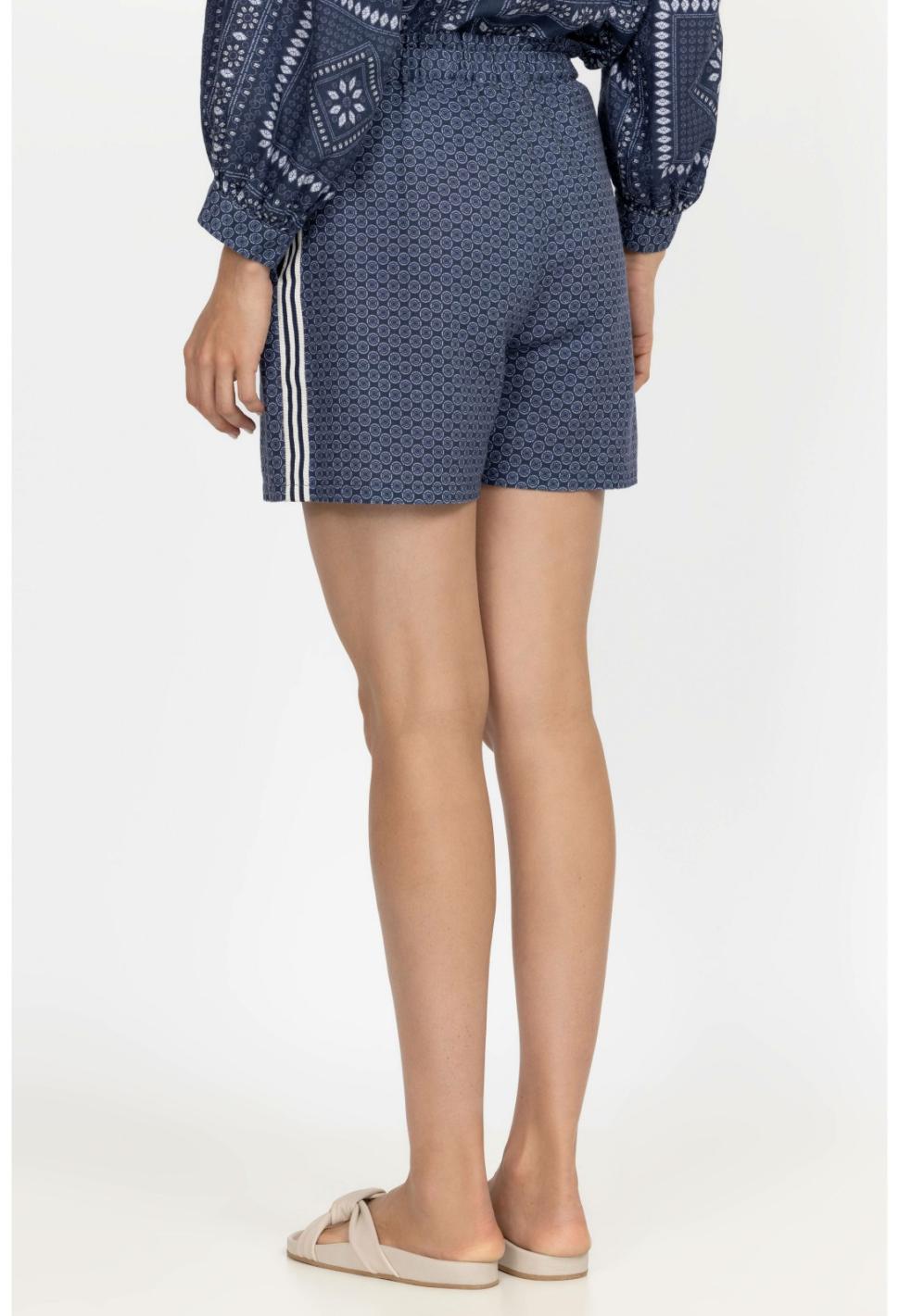 Women Bottoms | Johnny Was Patched Ikat Linen Paperbag Short Patched Ikat