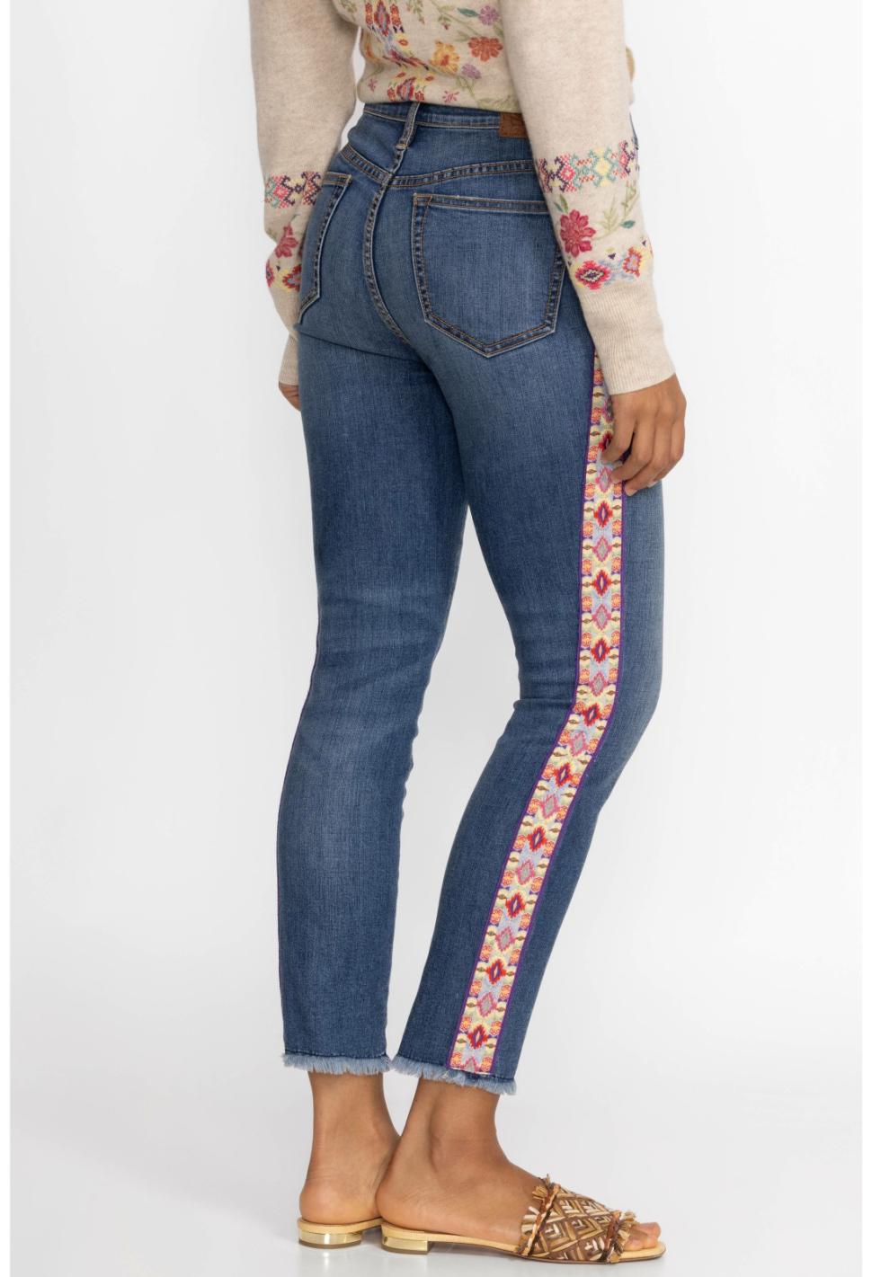Women Bottoms | Johnny Was Phoebe Cropped Skinny Jean Medium Aged Indigo