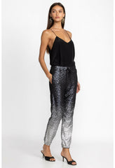 Women Bottoms | Johnny Was Sequin Black Simona Jogger Black