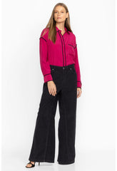 Women Bottoms | Johnny Was Suki Wide Leg Jean Black