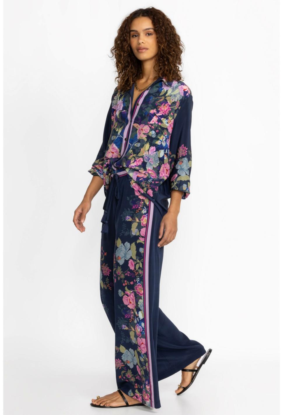 Women Bottoms | Johnny Was Valeria Silk Easy Pant Valeria