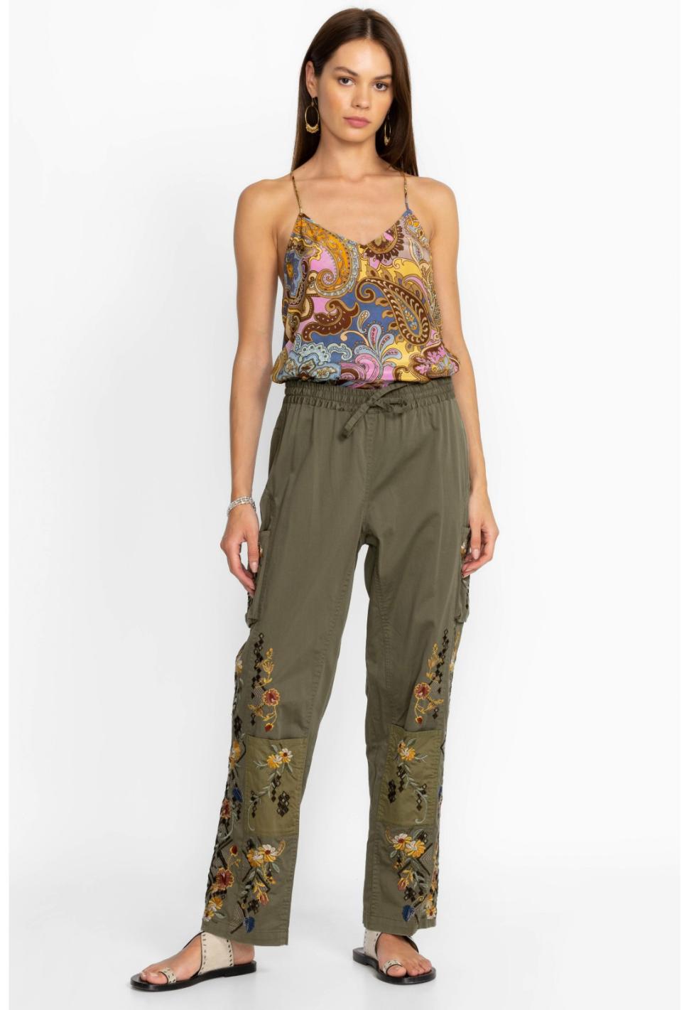 Women Bottoms | Johnny Was Whitney Pant Martini Olive