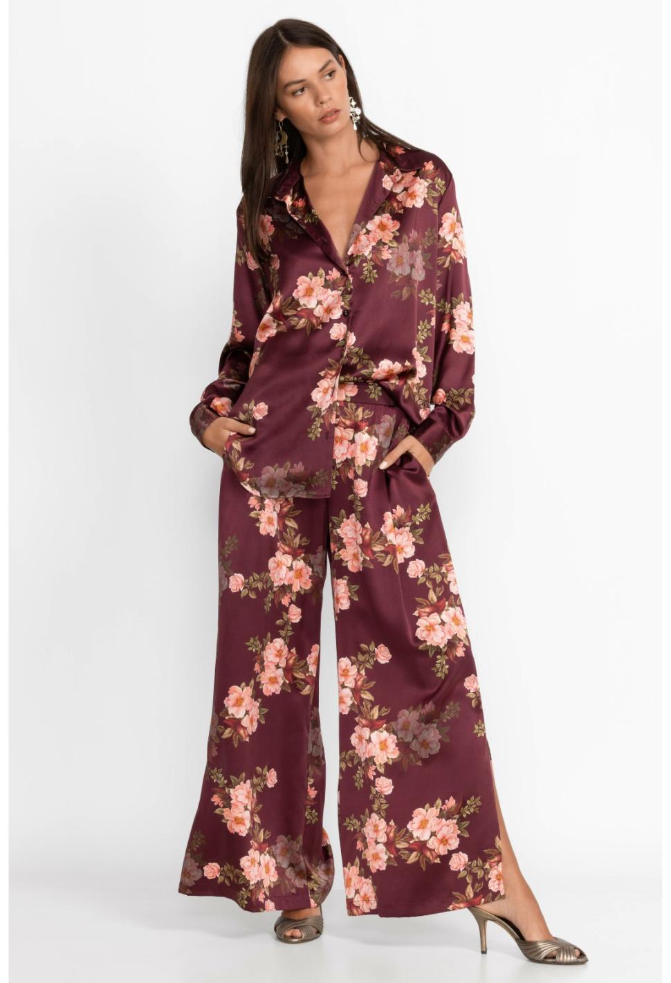 Women Bottoms | Johnny Was Winonna Silk Easy Pant Winonna