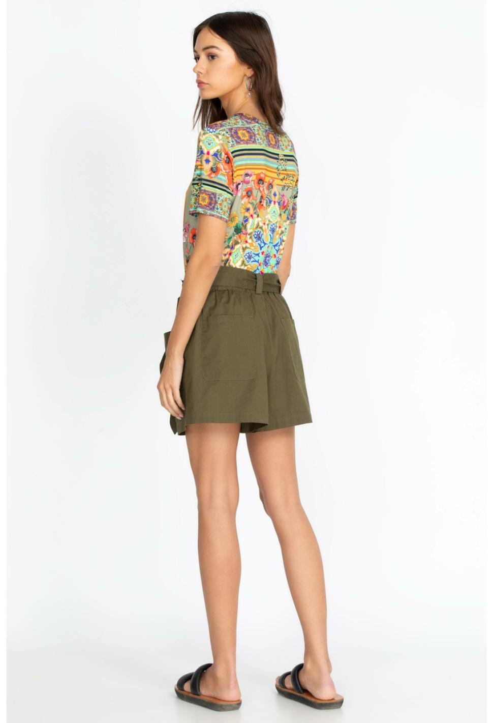 Women Bottoms | Johnny Was Zola Poplin Short Vintage Green