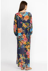 Women Cover Ups &amp; Kimonos | Johnny Was Ocean Dreamer Puff Sleeve Maxi Cover-Up Ocean Dreamer