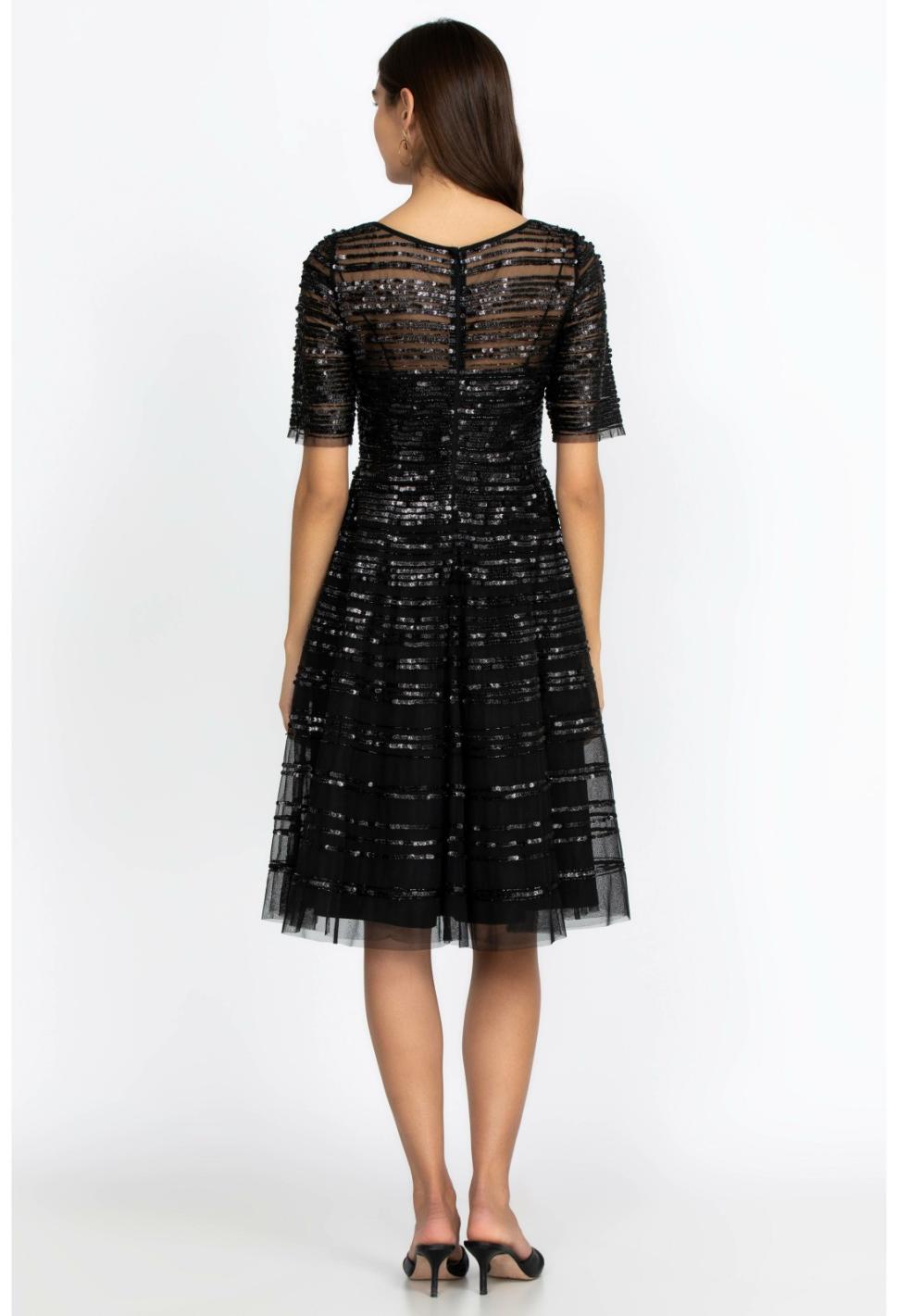 Women Dresses | Johnny Was Black Beaded Mesh Dress Black
