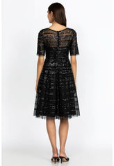 Women Dresses | Johnny Was Black Beaded Mesh Dress Black