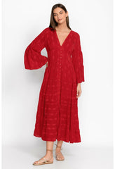 Women Dresses | Johnny Was Bonnie Adenium Dress Raspberry