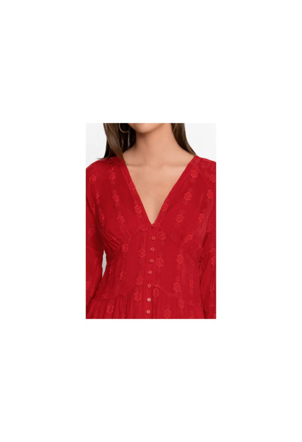 Women Dresses | Johnny Was Bonnie Adenium Dress Raspberry