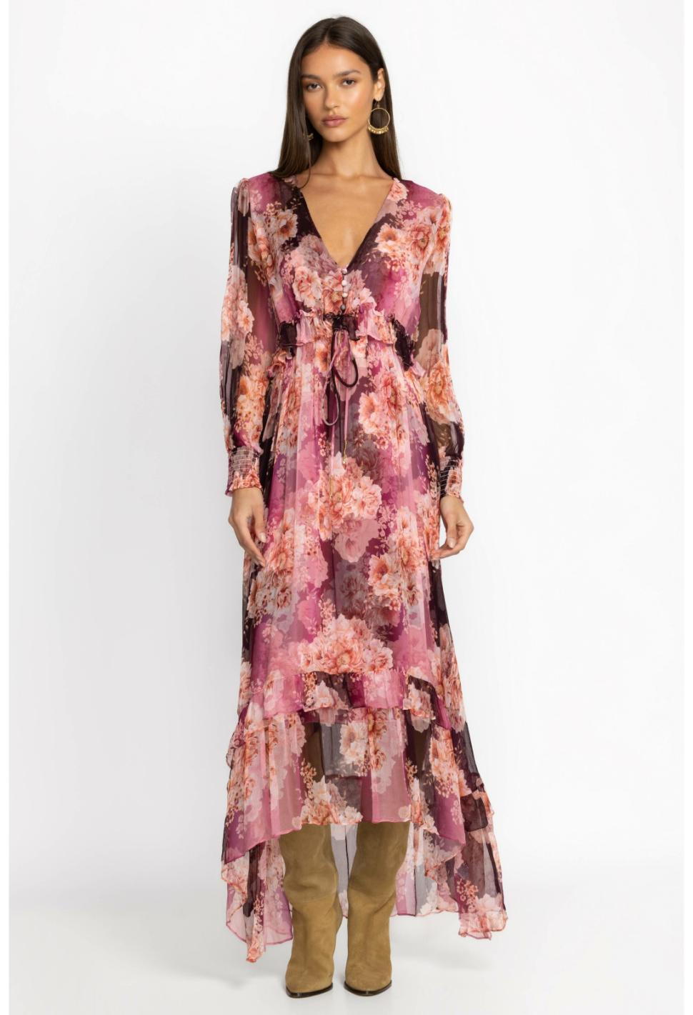 Women Dresses | Johnny Was Carina Silk Maxi Dress Carina