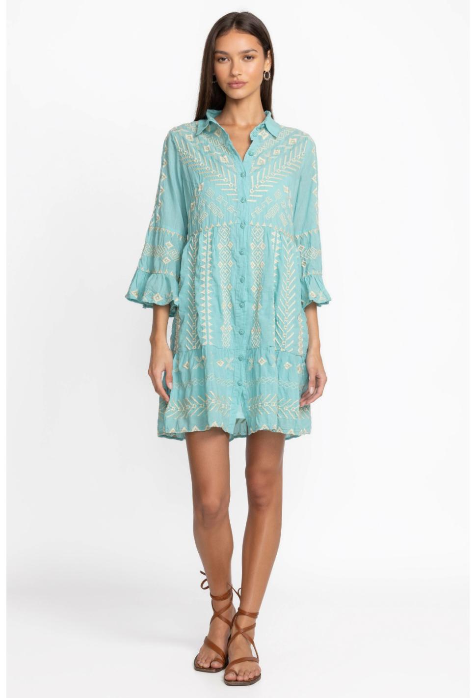 Women Dresses | Johnny Was Charis Easy Tiered Dress Marine Blue