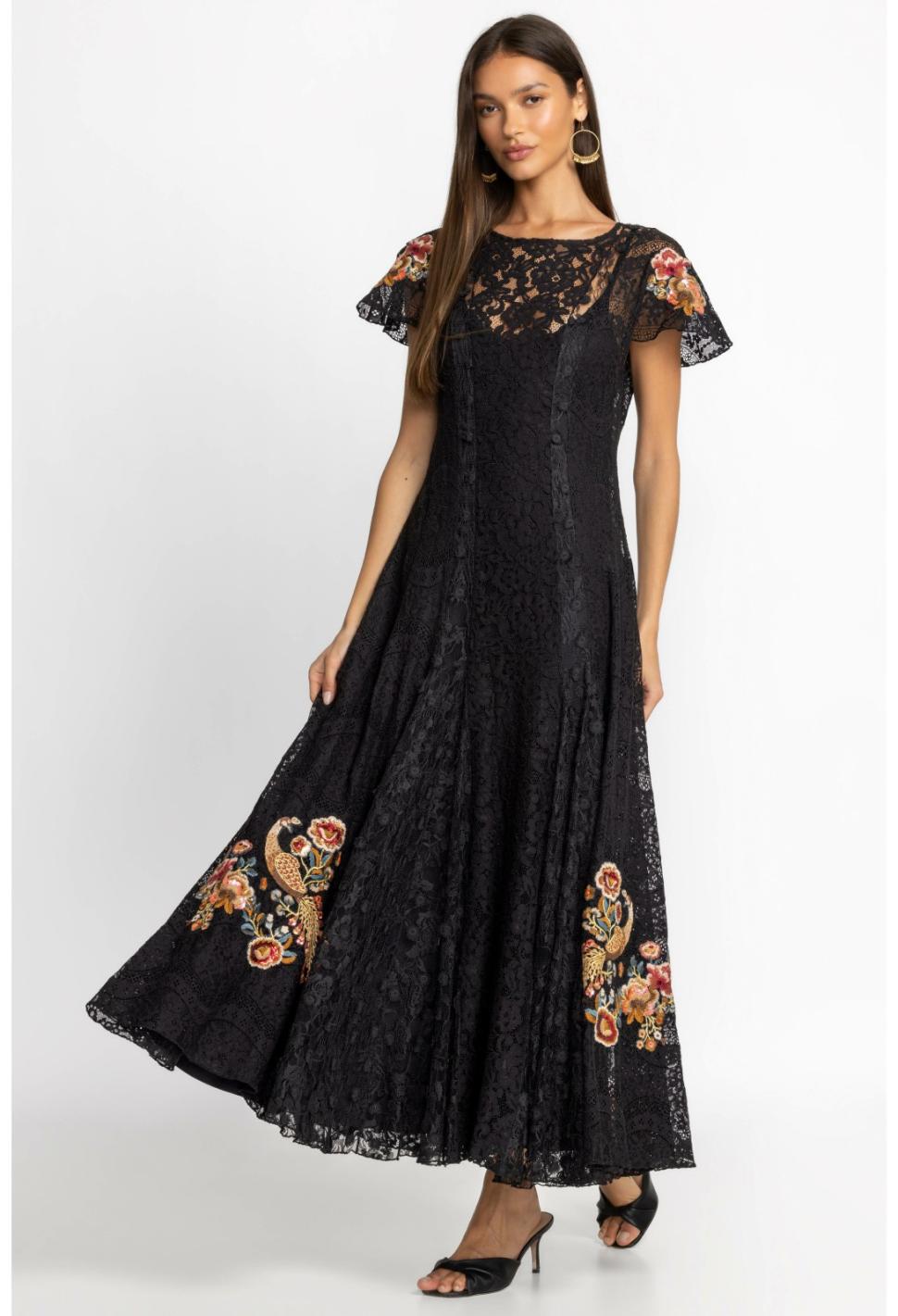 Women Dresses | Johnny Was Cloe Lace Dress Black