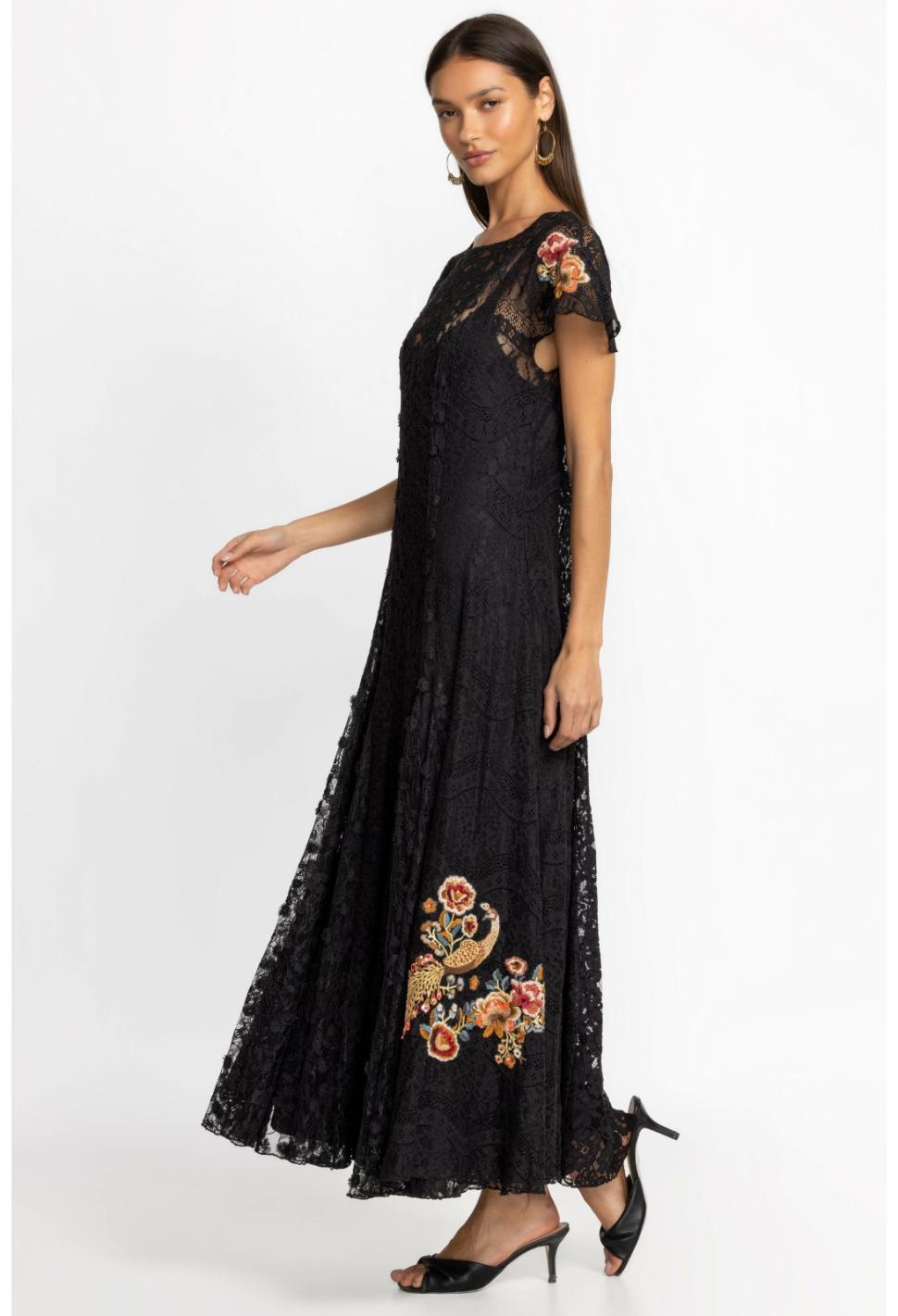 Women Dresses | Johnny Was Cloe Lace Dress Black