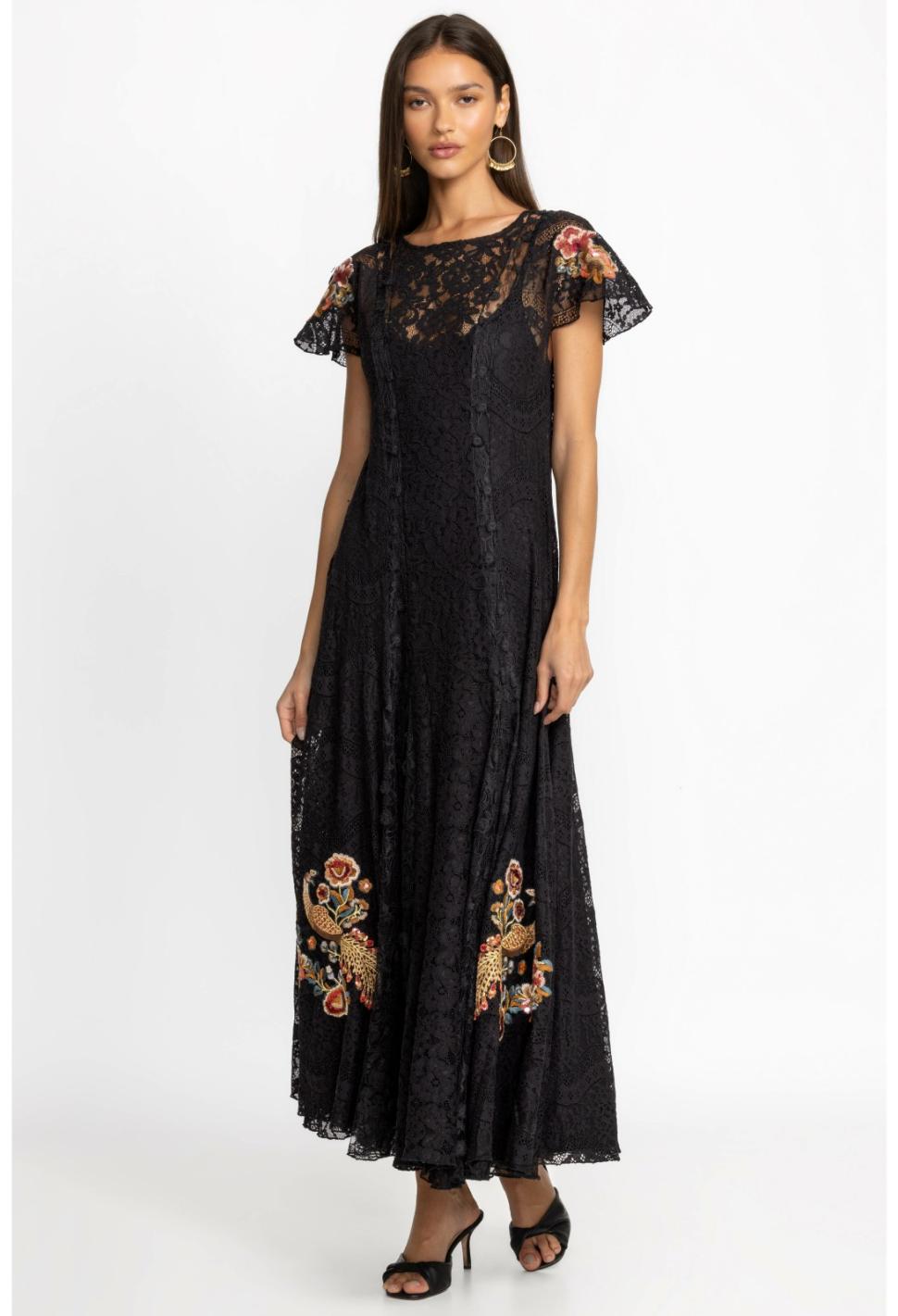 Women Dresses | Johnny Was Cloe Lace Dress Black