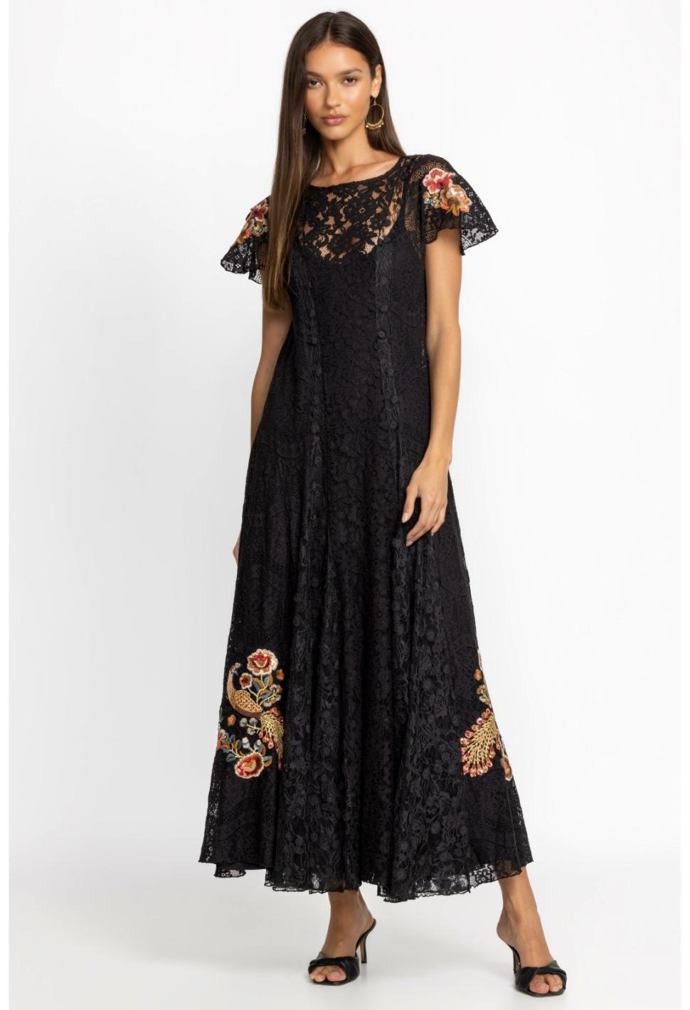 Women Dresses | Johnny Was Cloe Lace Dress Black