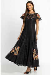 Women Dresses | Johnny Was Cloe Lace Dress Black