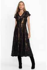 Women Dresses | Johnny Was Dina Mesh Midi Dress Black