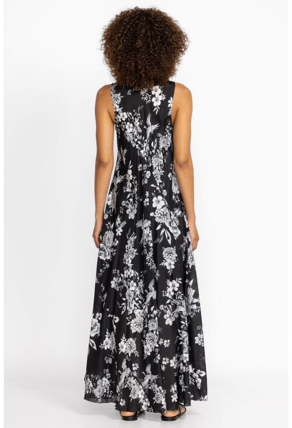 Women Dresses | Johnny Was Dreamer Silk Bias Dress Charcoal Dreamer