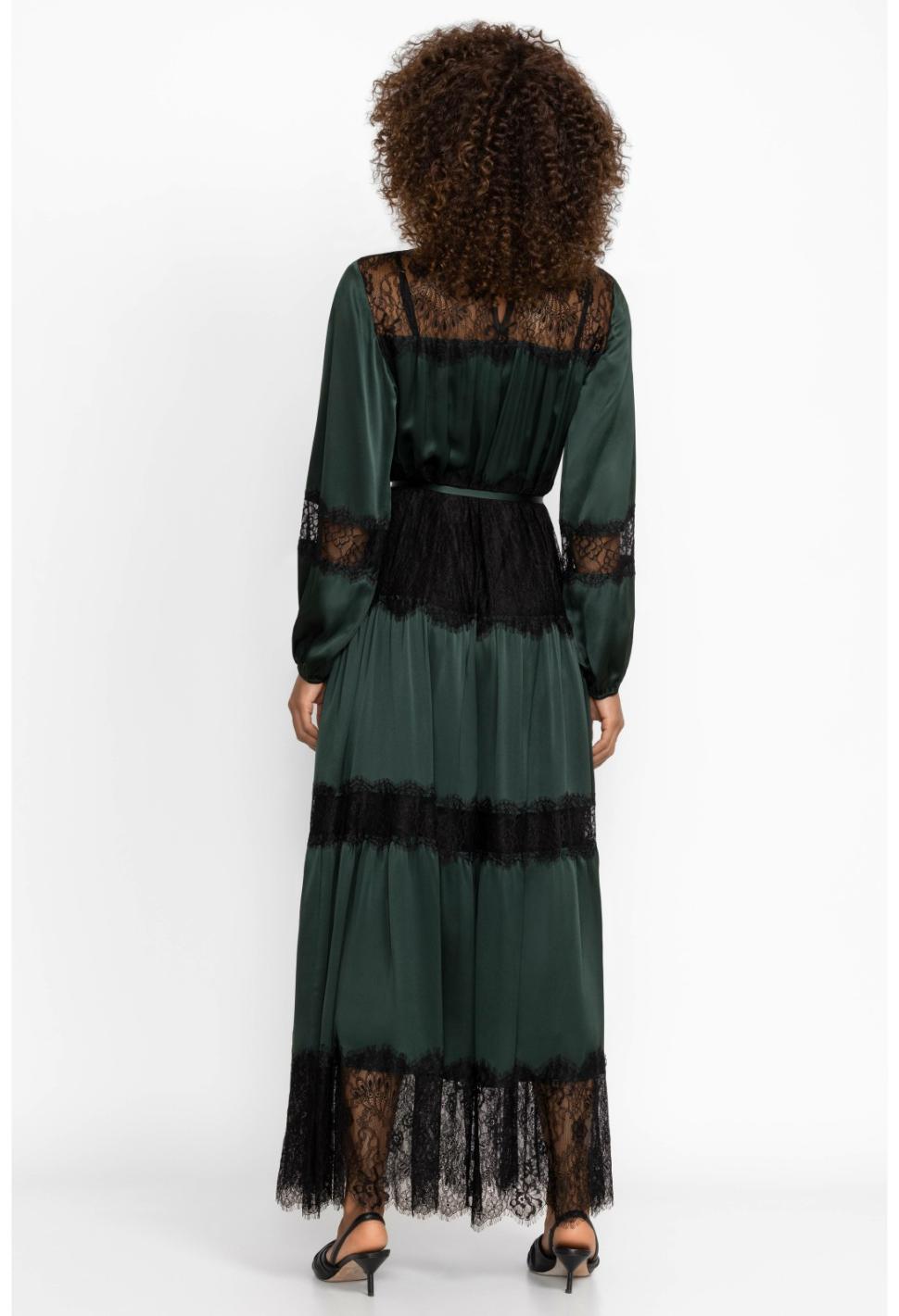 Women Dresses | Johnny Was Ellie Lace Tiered Lace Maxi Dress Emerald Green