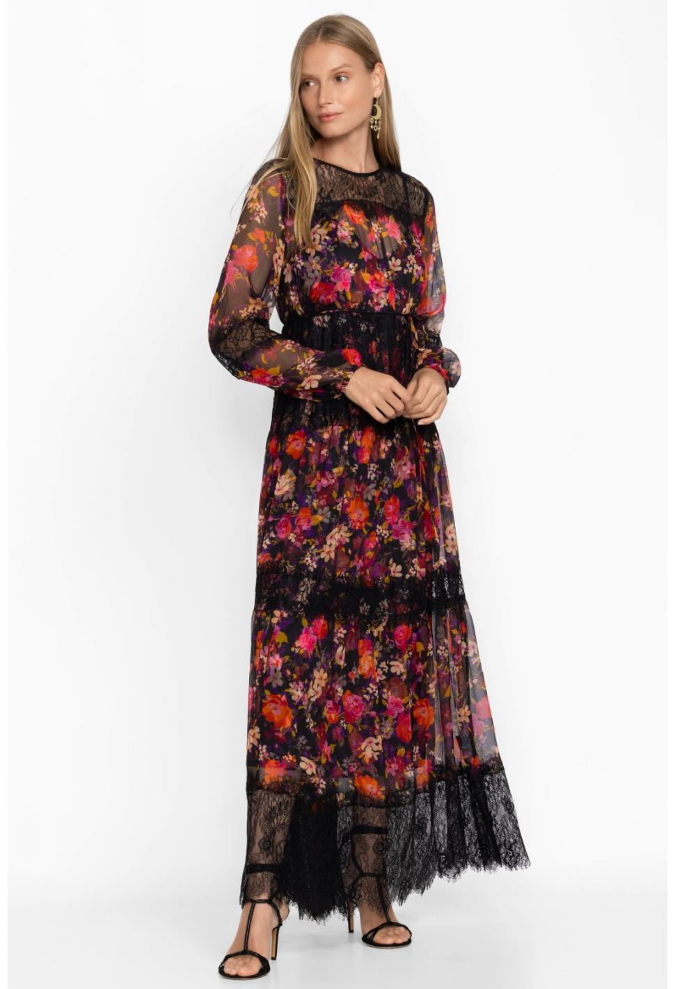 Women Dresses | Johnny Was Flora Silk Maxi Dress Flora