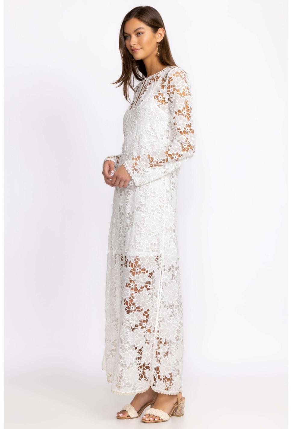 Women Dresses | Johnny Was Floral Garden Lace Maxi Dress White