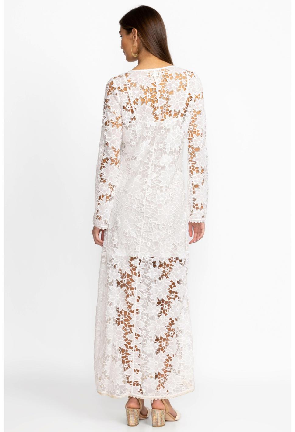 Women Dresses | Johnny Was Floral Garden Lace Maxi Dress White