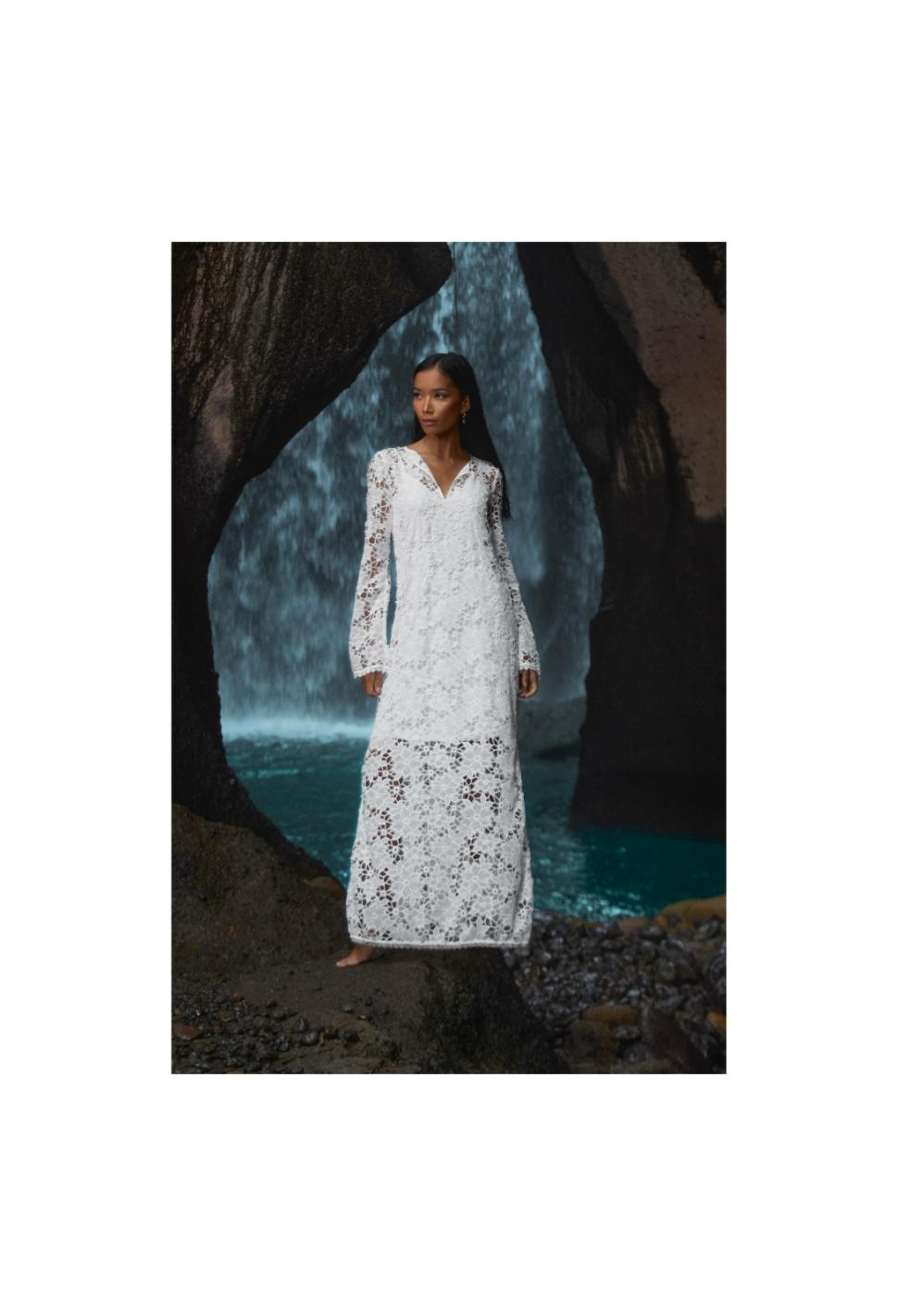 Women Dresses | Johnny Was Floral Garden Lace Maxi Dress White