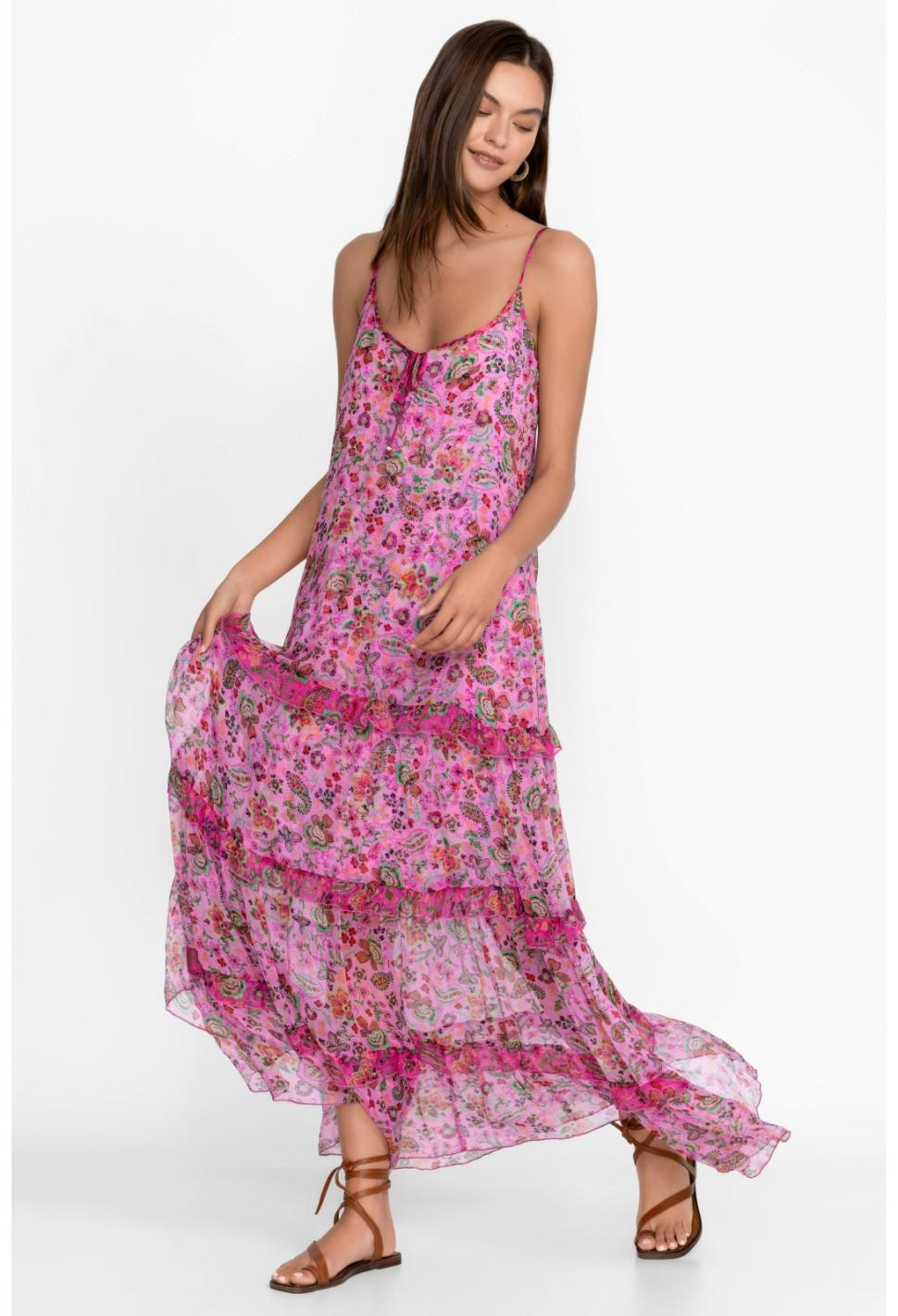 Women Dresses | Johnny Was Foxglove Silk Maxi Dress Foxglove