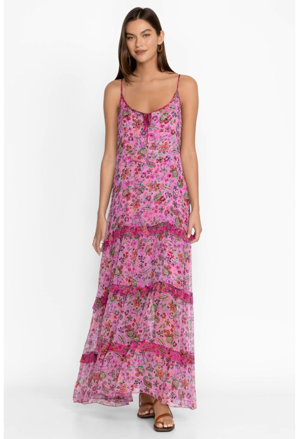 Women Dresses | Johnny Was Foxglove Silk Maxi Dress Foxglove