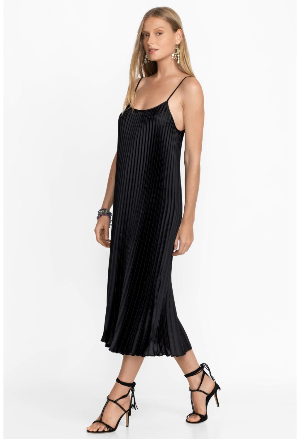 Women Dresses | Johnny Was Gemma Pleated Midi Dress Black